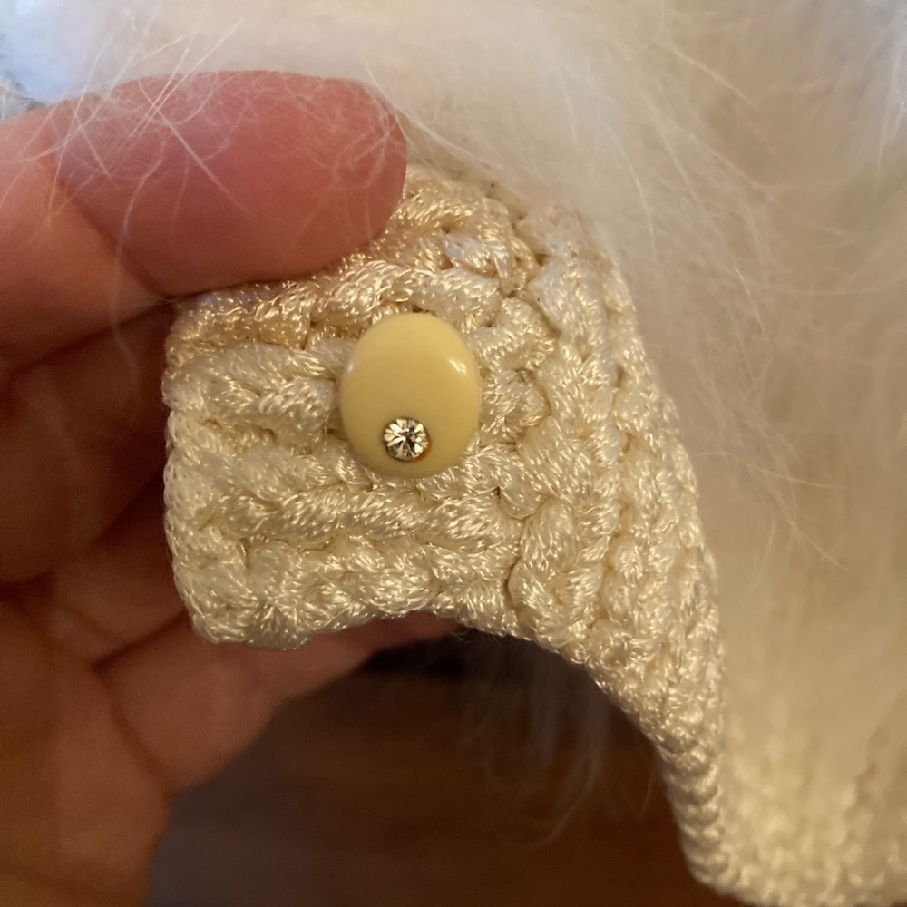 Valentina Cream Wool Cardigan - Picture 3 of 5
